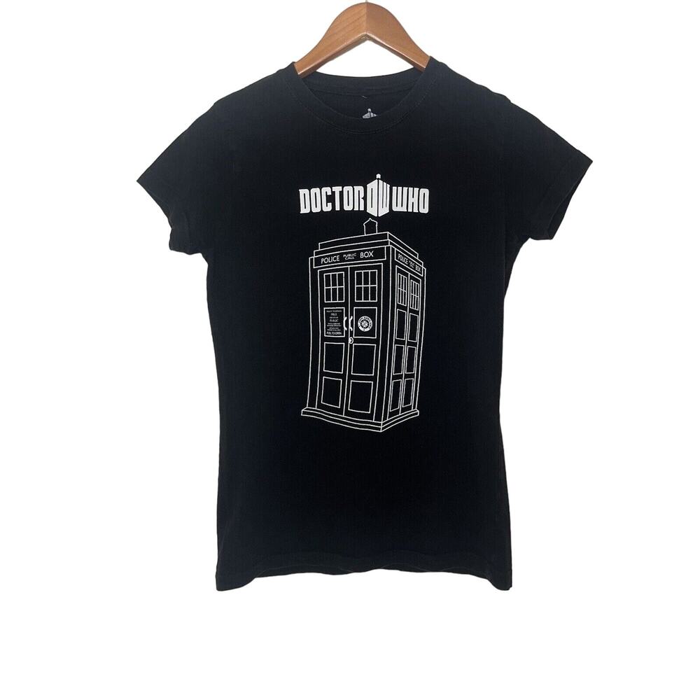 Doctor Who BBC Women’s/Juniors Sz Medium Black Graphic Print T Shirt